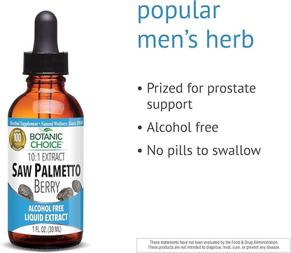 Botanic Choice Saw Palmetto Berry Alcohol Free Liquid Extract, 1 Fluid Ounce