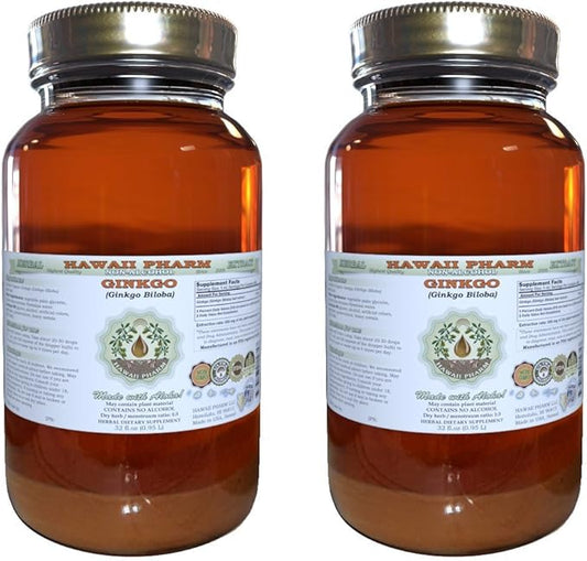 Hawaii Pharm Ginkgo Alcohol-FREE Liquid Extract, 2x32 oz