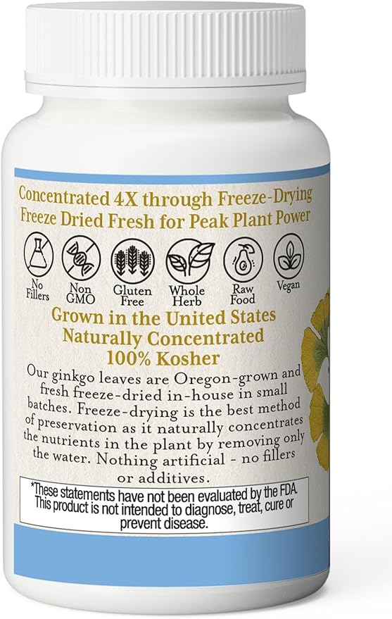 Eclectic Institute Raw Freeze-Dried Ginkgo 120 CT