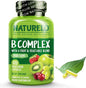 NATURELO Vitamin B Complex with Methyl B12, Methyl B6, Biotin CoQ10, and 120 Capsules