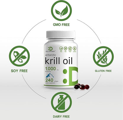 Antarctic Krill Oil, 1,000mg Per Serving, 240* Softgels