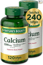 Nature's Bounty Calcium Plus 1000 IU D3, Immune 120 Ct (2-Pack)