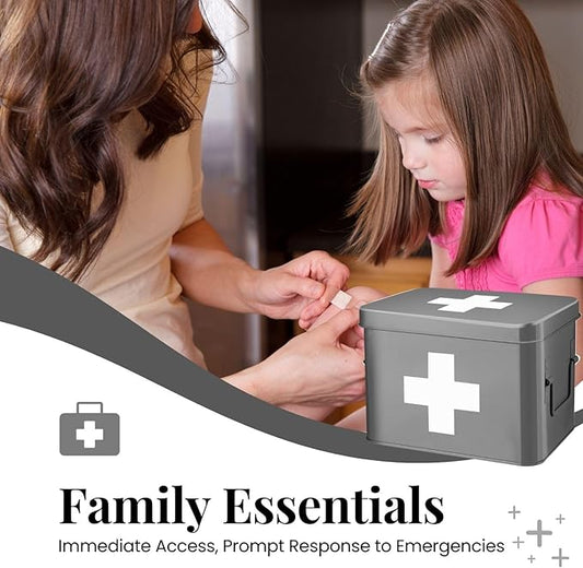 Flexzion First Aid Box Organizer, Empty 8.5 Inch