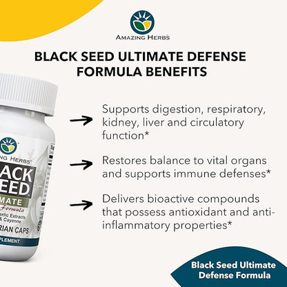 Amazing Herbs Whole Spectrum Black Seed 100 Count