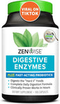 Zenwise Health Digestive Enzymes and Bromelain for Gut Health - Probiotic Multi Enzymes with Prebiotics and Probiotics for Women and Men for Digestive Health and Bloating Relief for Digestion - 100 CT