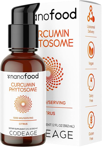 Codeage Liposomal Curcumin Phytosome Liquid Supplement, 2 fl