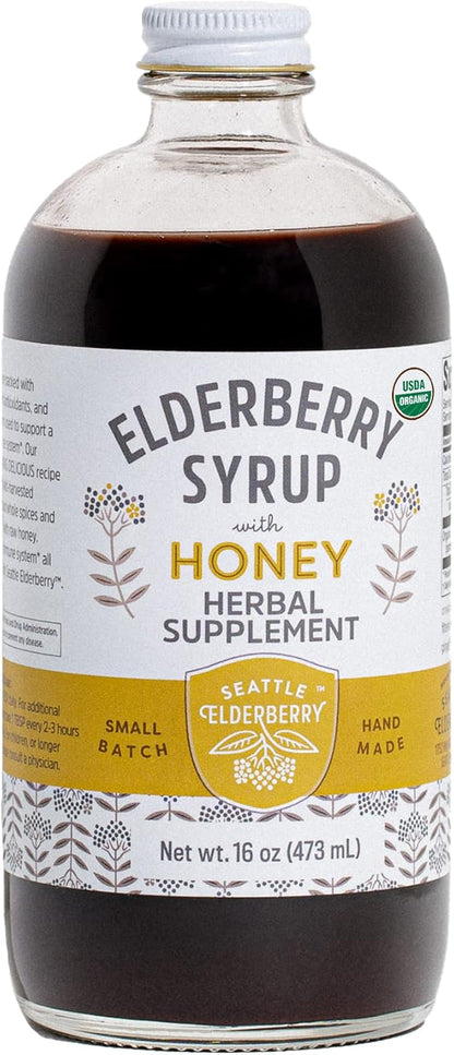 Syrup with Raw Honey – Delicious, 16oz
