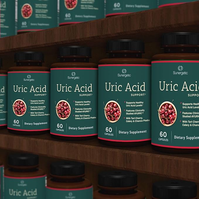 Sunergetic Premium Uric Acid Support Supplement 60 Veggie