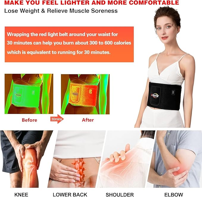 Red Light Therapy Belt, Infrared Light 10000 mAh