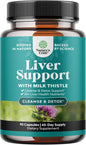 Liver Cleanse Detox & Repair Formula - Herbal Liver Support Supplement with Milk Thistle Turmeric Dandelion Root & Artichoke Extract for Liver Health - Silymarin Milk Thistle Liver Detox Capsules 90ct