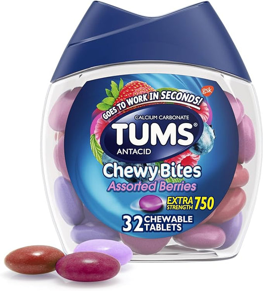 TUMS Chewy Bites Antacid Tablets 32 Count