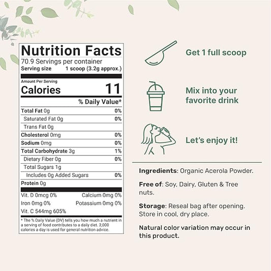 Organic Acerola Powder, 8oz