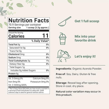 Organic Acerola Powder, 8oz