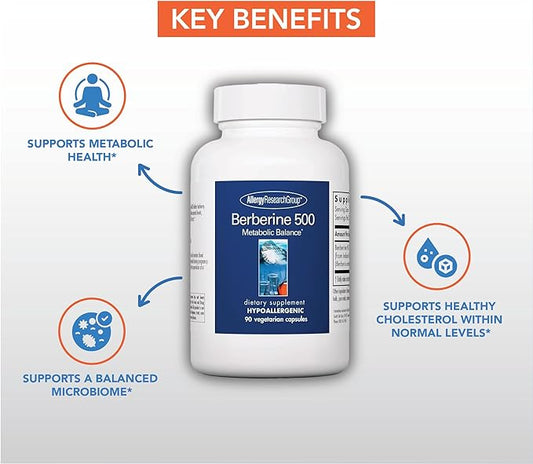 Allergy Research Group Berberine 500mg Supplement 90 Count