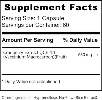 Cranberry Pills for Women 650 mg