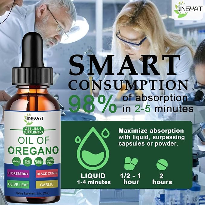 Pure Vegan Oregano Oil Liquid Drops