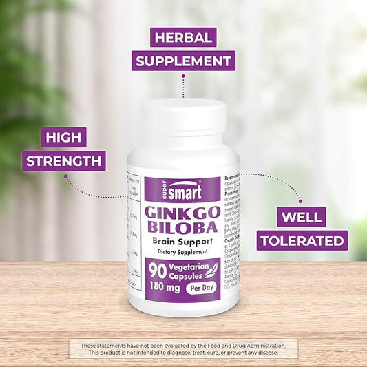 Supersmart - Ginkgo Biloba 180 mg 24% Ginkgo 90 Vegetarian