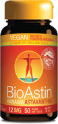 Nutrex Hawaii Vegan BioAstin Hawaiian Astaxanthin - 12mg, 50 Softgels - Farm-Direct Premium Antioxidant Supplement to Support Eye, Skin, Joint & Immune System Health - Vegan, Non-GMO & Gluten-Free