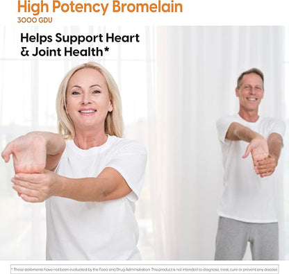 Doctor's Best 3000 GDU Bromelain Proteolytic Digestive Enzymes Supplements, Supports Healthy Digestion, Joint Health, Nutrient Absorption, 500 mg,Capsule, 90 Count(Pack of 1)