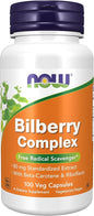 NOW Supplements, Bilberry (Vaccinium myrtillus)Complex 80 100 Veg