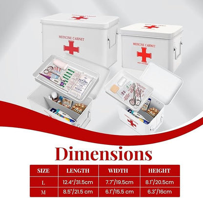 Flexzion First Aid Box Organizer, Empty 8.5 Inch
