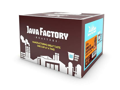 Java Factory Medium Roast Coffee Pods Compatible with K Cup Brewers Including 2.0, Smooth Caffeinator, 80 Count