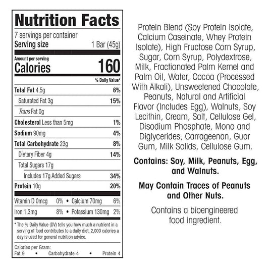 WonderSlim Protein Snack Bar, Caramel Brownie Nut, (7ct)