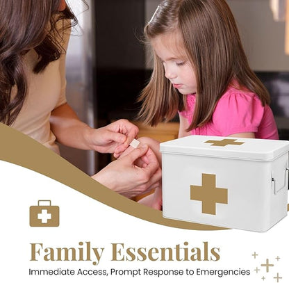 Flexzion First Aid Box Organizer Empty 13" White