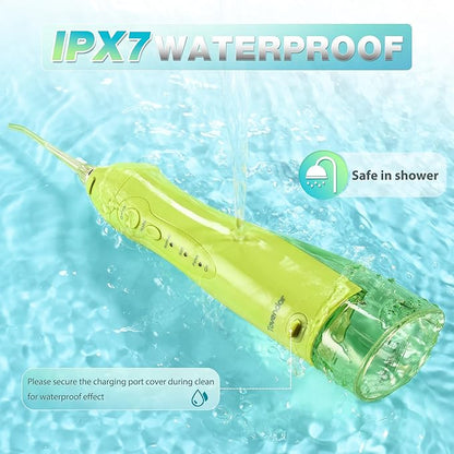 TOVENDOR Electric Water Flosser, Rechargeable Dental 3 Modes, 5 Tips (300ML, IPX7Waterproof IPX7Waterproof Waterflosser)