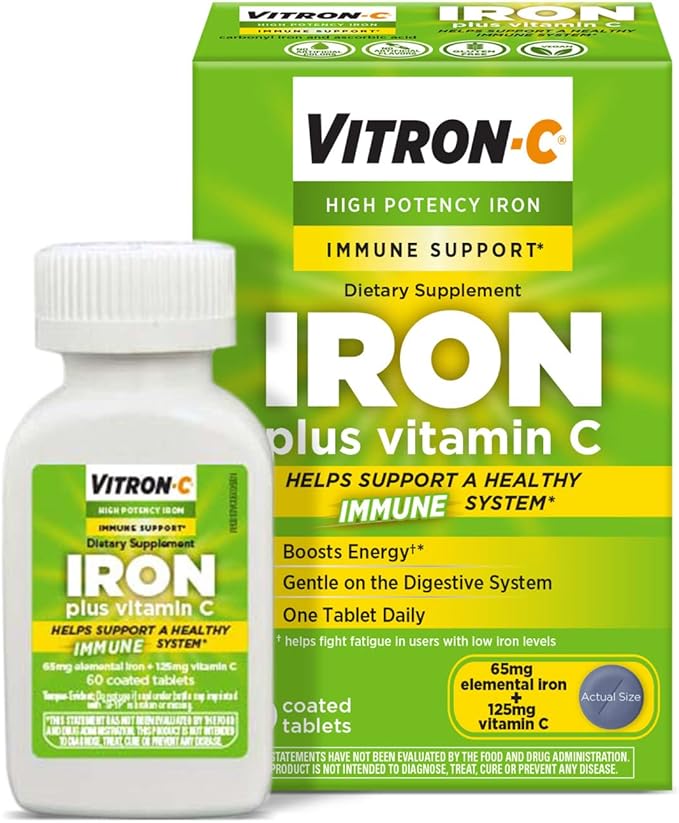 Vitron-C Iron Supplement, Once Daily, High