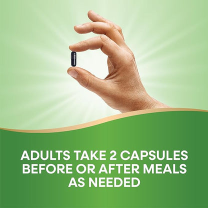 Nature's Way Activated Charcoal, Binds Unwanted Materials and Gas in the Digestive Tract*, 560 mg per 2-Capsule Serving, 360 Capsules (Packaging May Vary)