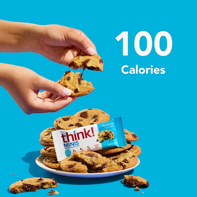 think! Minis Protein Snack Bar, Gluten Free, Chocolate Chip, 15 Count
