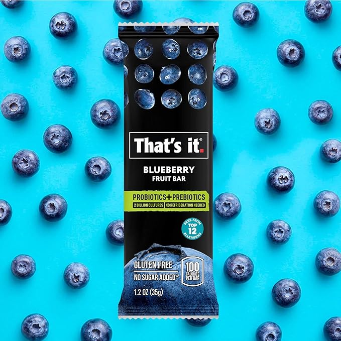 That's it. Blueberry Probiotic Fruit Bars, 100% All (12 Pack)