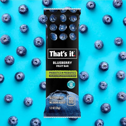 That's it. Blueberry Probiotic Fruit Bars, 100% All (12 Pack)