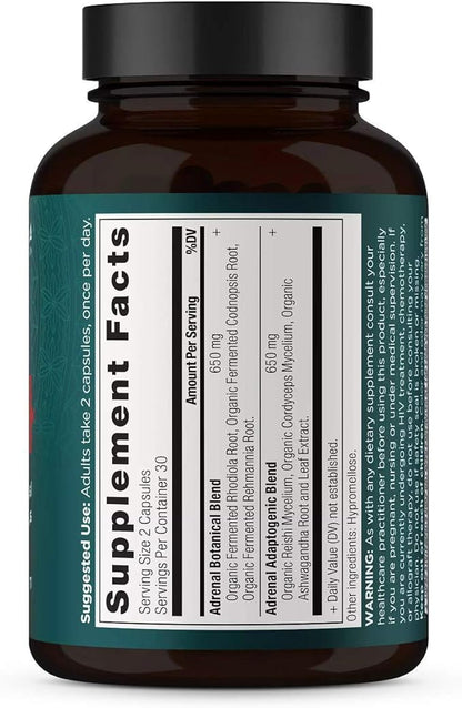 Adrenal Support with Ashwagandha Supplement by 1300mg, 60 60 Capsules