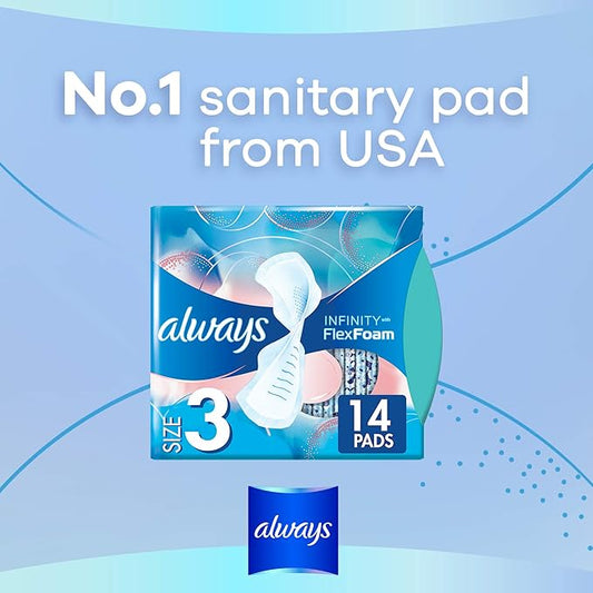 Always Infinity Size 3 Feminine Pads 14 Count