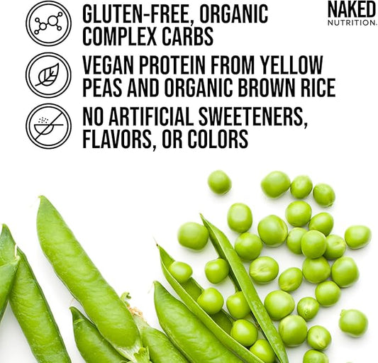 NAKED Mass - Chocolate Vegan Weight 8Lb Bulk, 1,280 Calories 11 Servings