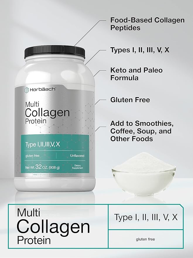 Horbaach Multi Collagen Protein Powder 32 oz