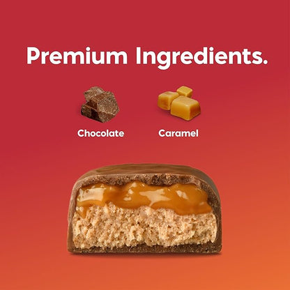 Nick's Protein Bars Chocolate Caramel | 15g protein | 190 calories | Low Carb Keto Friendly Snacks No Added Sugar (Multipack 24 bars x 50g)