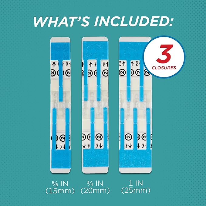 Clozex Pediatric Laceration Closures 3 Individual 2 3/8 3/8 Inches