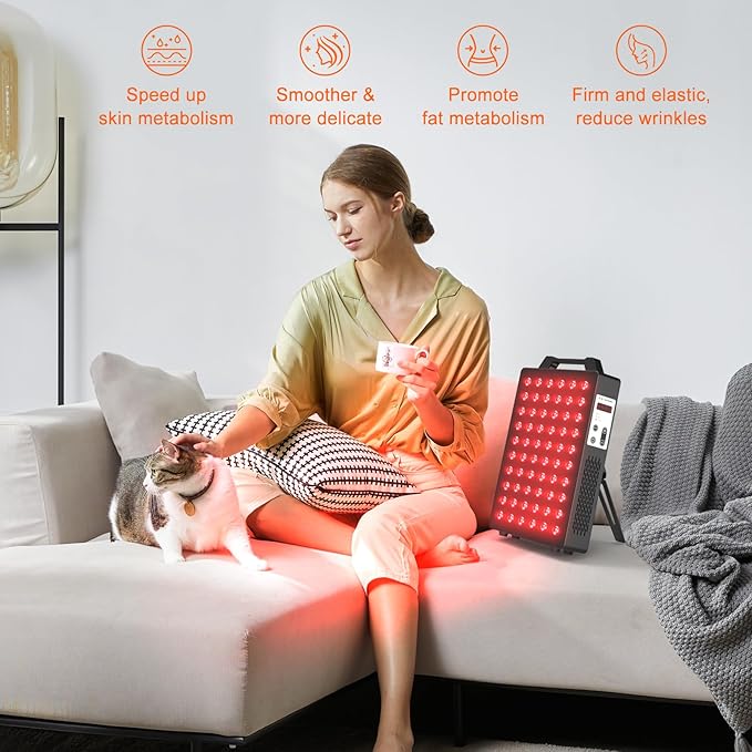 Red Light Therapy, 660nm 850nm Red 60 Dual BO-300 (Black)