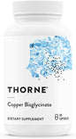THORNE Copper Bisglycinate - Well-Absorbed Trace Mineral Supplement - 60 Capsules
