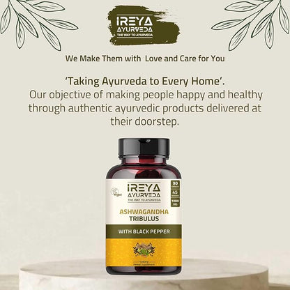 Ashwagandha Capsules Organic 1000mg (90 Capsules) 45 Days