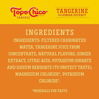 Topo Chico Sabores Tangerine with Ginger Extract 12oz 8pk