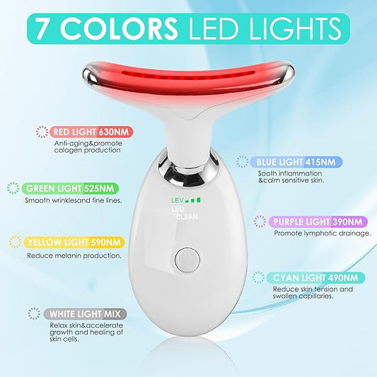 Facial Massager Red-Light-Therapy-for-Face and Neck, Face 7 Color