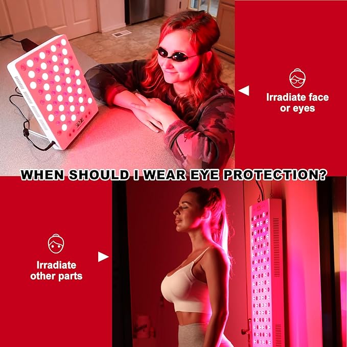 Red Light Therapy Device, Ultra-Thin & 660nm Near 850nm Infrared 68pcs Dual Health,100W (Black)
