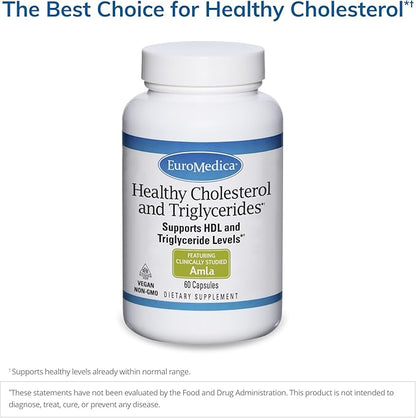 Euromedica Healthy Cholesterol and Triglycerides 60 Capsules, 2 - 60 Total