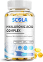 Hyaluronic Acid Supplements - Advanced Skin Hydration & Joint Support with 250 mg Hyaluronic Acid, Vitamin C, Collagen, and 10000 mcg Biotin - Anti-Aging, Skin, Supplement - 60 Vegan Capsules