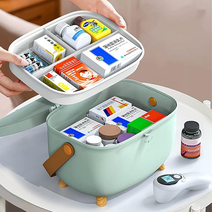 BigKing Oval Medicine Storage Box, Plastic