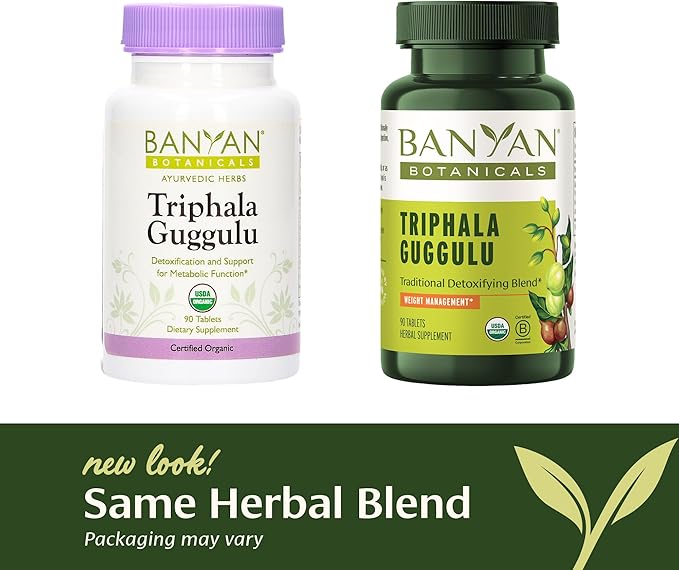 Banyan Botanicals Triphala Guggulu – Organic 90 Tablets